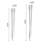 2-Piece 304 Stainless Steel Kitchen Tongs Set – 24cm & 28cm