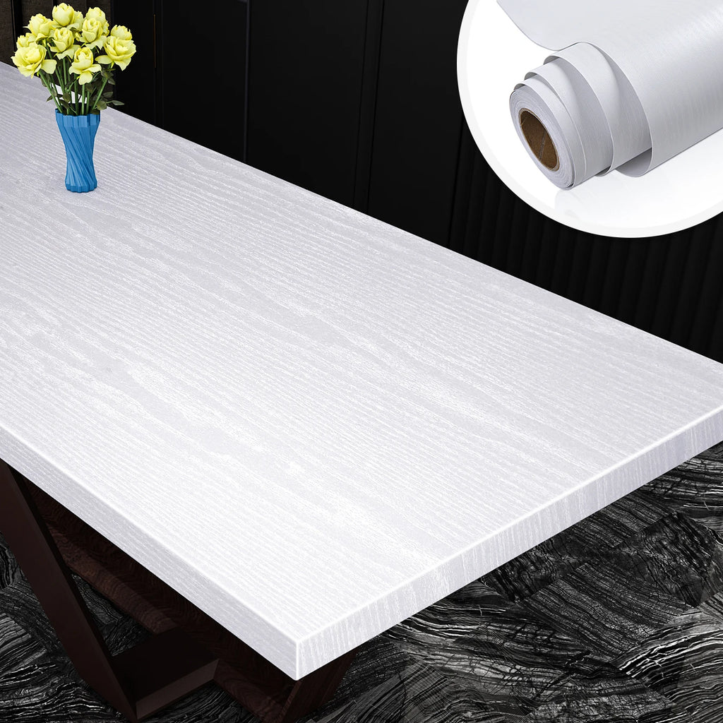 PVC Vinyl Wood Grain Wallpaper Self-Adhesive Waterproof 60cm Roll