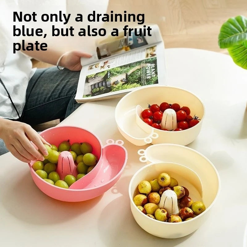 2-in-1 Snail-Shaped Fruit Washing & Juicing Device