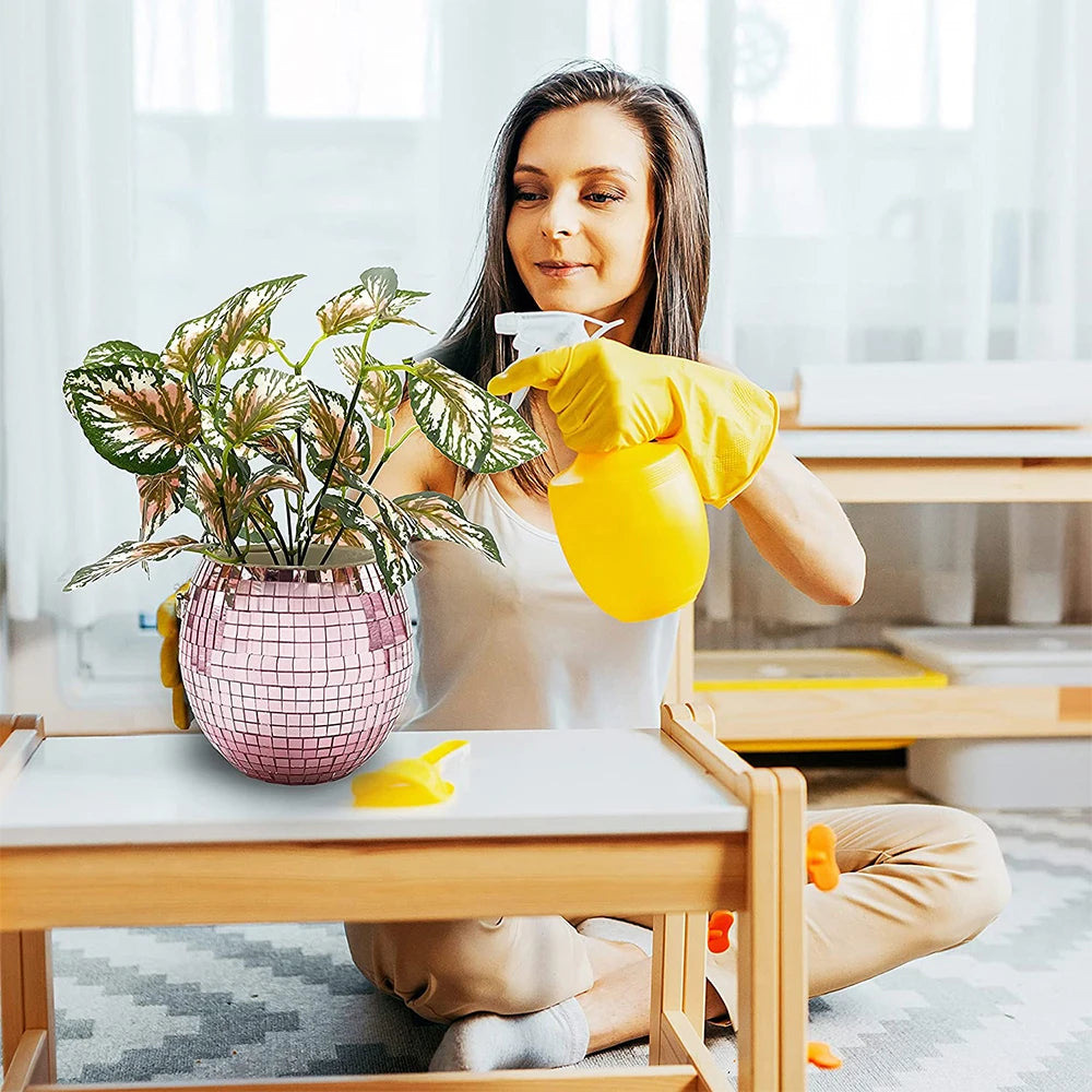 Disco Ball Self-Watering Hanging Planter Pot