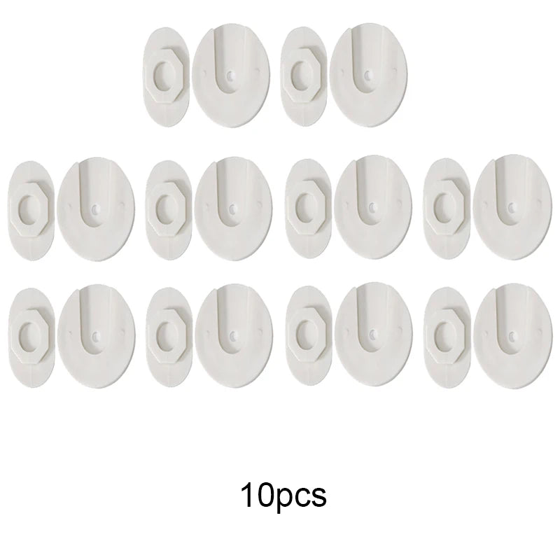 Wall-Mounted Plug-In Retainer – ABS Plastic Storage Holder for Home & Office