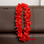 Artificial Hawaiian Flower Necklace Leis Heart-Shaped Garland Decor
