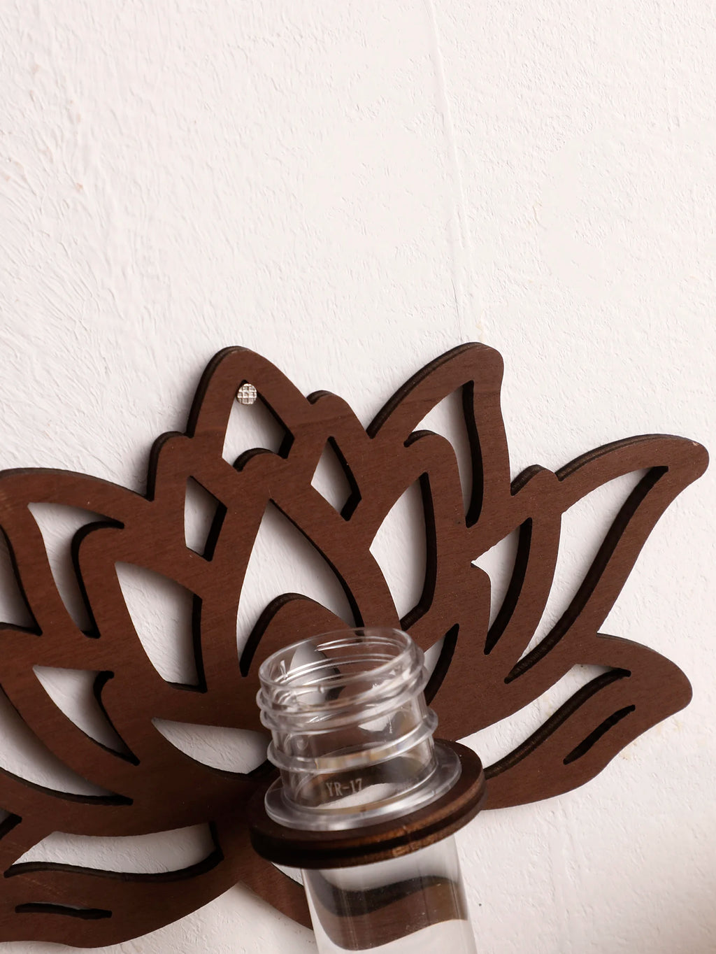 Lotus Shape Wooden Wall Planter & Vase Stand