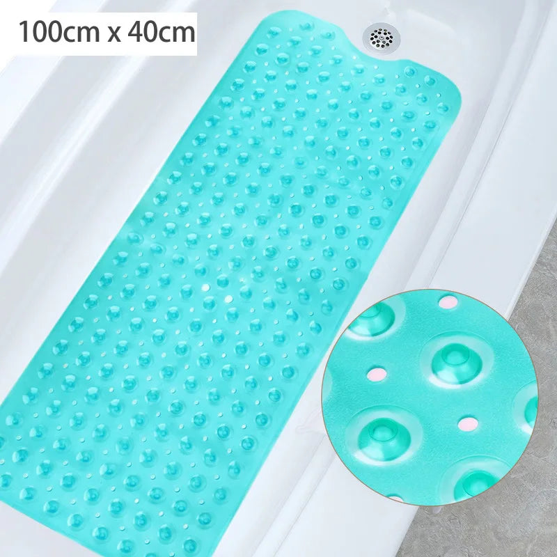 40x100cm Anti-Slip Bathtub Mat PVC Kids Elder Shower Rug