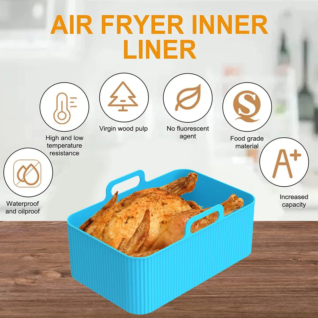 Eco-Friendly Air Fryer Silicone Liner – Reusable & Heat-Resistant
