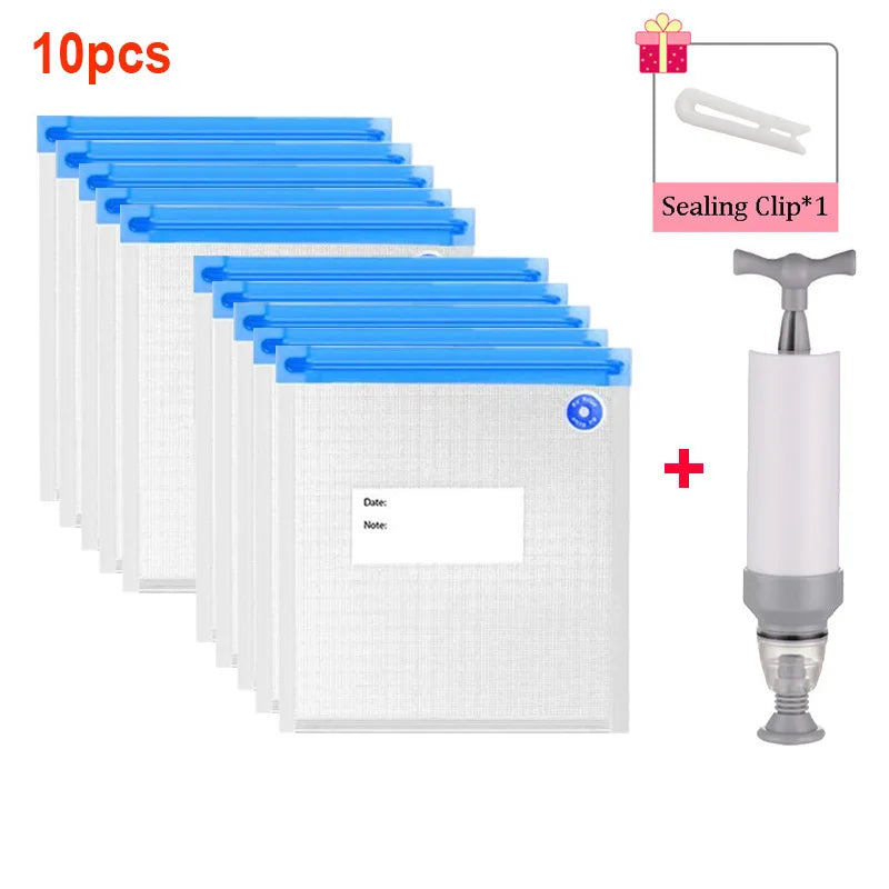 Vacuum Sealer Bags – PA+PE Food Compression Storage Bags for Freezer, Meat, Seafood, Fruits & Vegetables, Sous Vide, Fresh-Keeping Saver