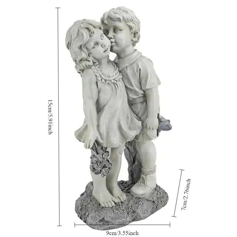 Retro Resin Love Figurine Vintage Nostalgic Home Decoration