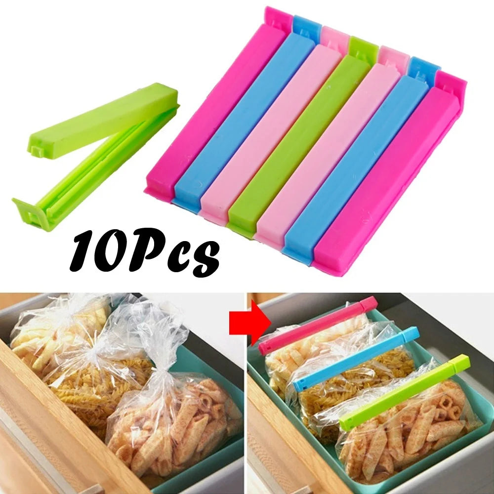 Plastic Bag Clips – Eco-Friendly & Folding Kitchen Clips (10pcs)