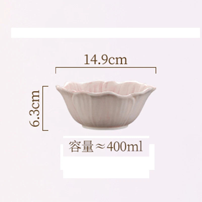 Relief Purple Floral Ceramic Plate – Flower Shaped Durable Tableware