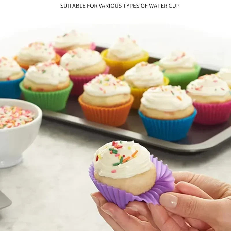 Silicone Muffin Cake Molds – Reusable, Non-Stick Baking Cups