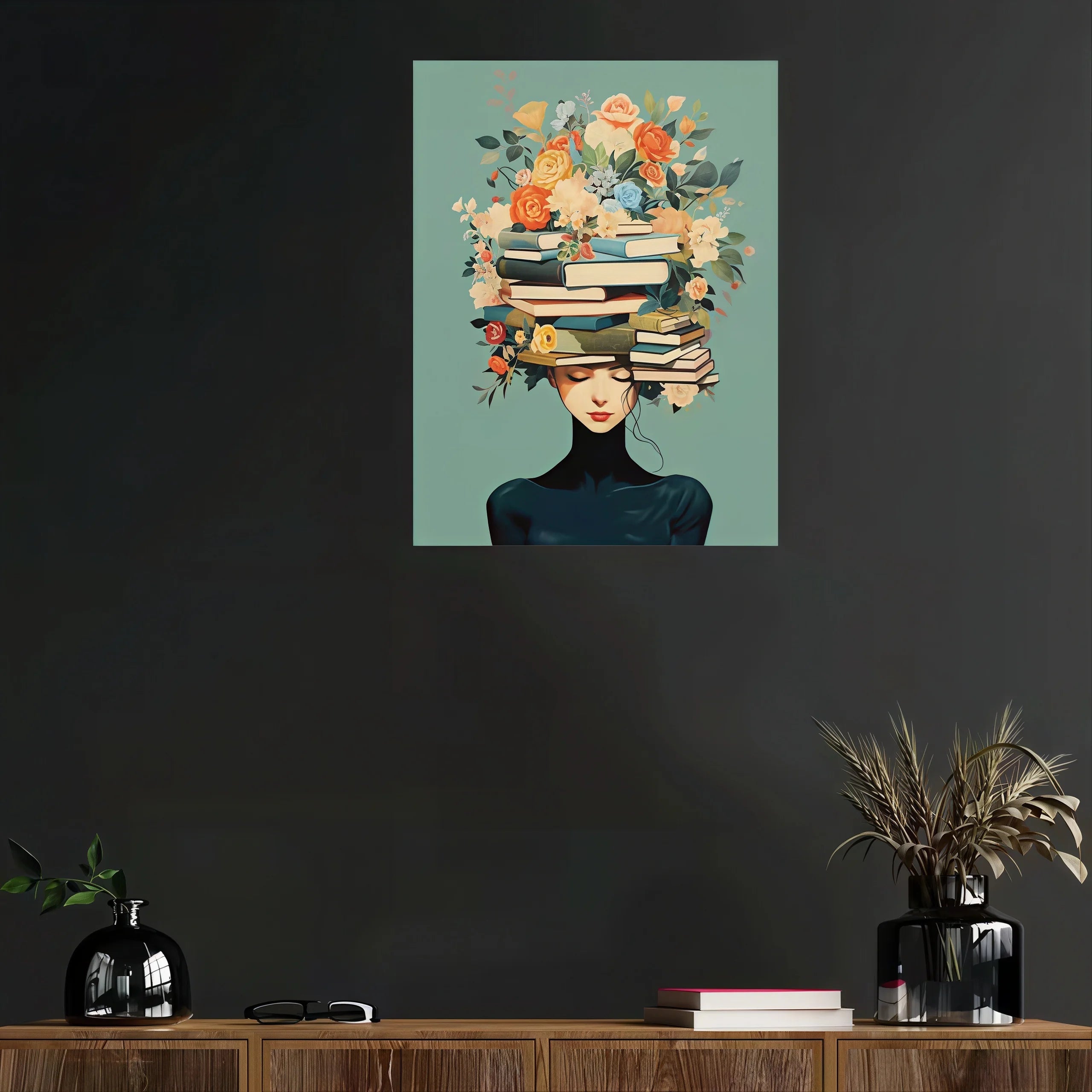 Classical Letter Canvas Print Horizontal Rectangle Wall Art