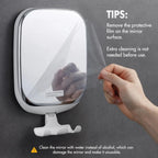 Fogless Shower Makeup Mirror with Suction Cup for Effortless Grooming