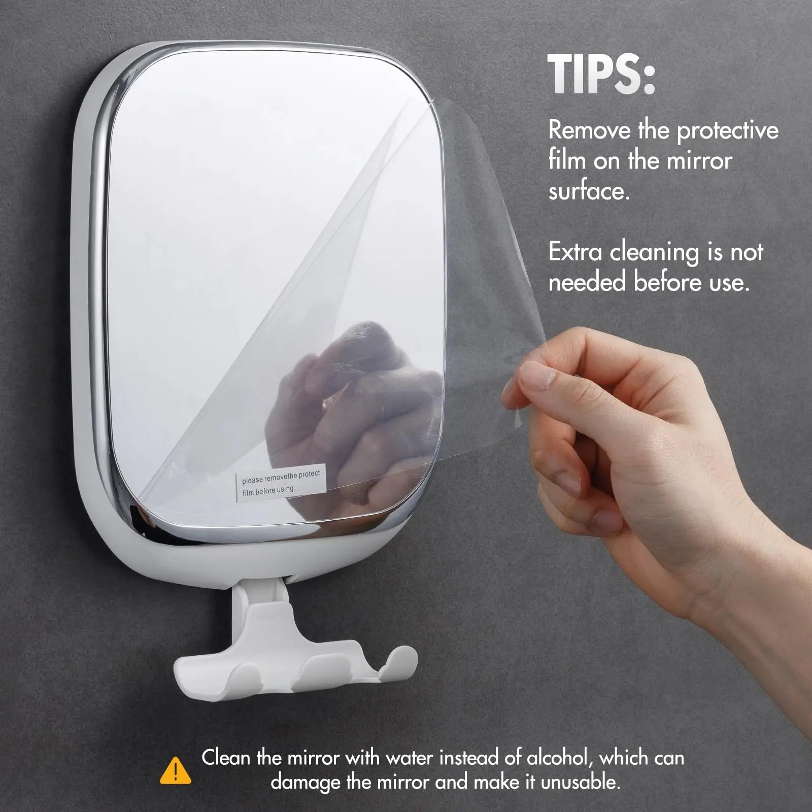 Fogless Shower Makeup Mirror with Suction Cup for Effortless Grooming