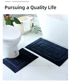 Plush Back-Shaped Bathroom Floor Mat – Anti-Slip Absorbent Foot & Entrance Mat