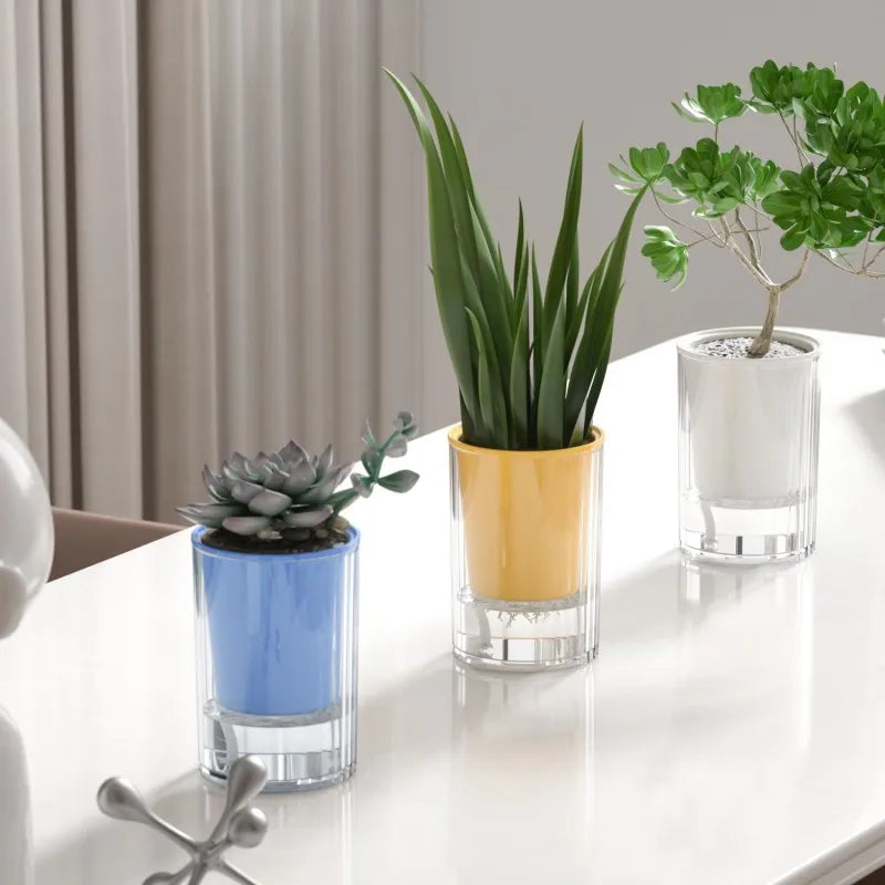 Imitation Glass Plastic Succulent Planter Pot