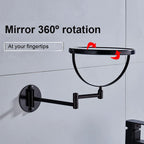360° Rotating Double-Sided Wall Mirror with 3X Magnification and Flexibility