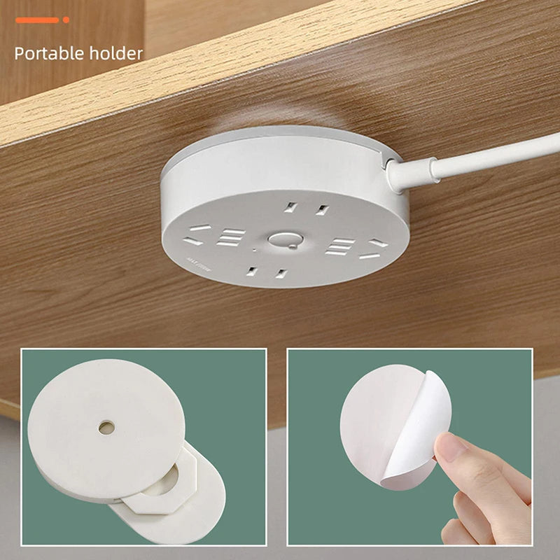 Wall-Mounted Plug-In Retainer – ABS Plastic Storage Holder for Home & Office