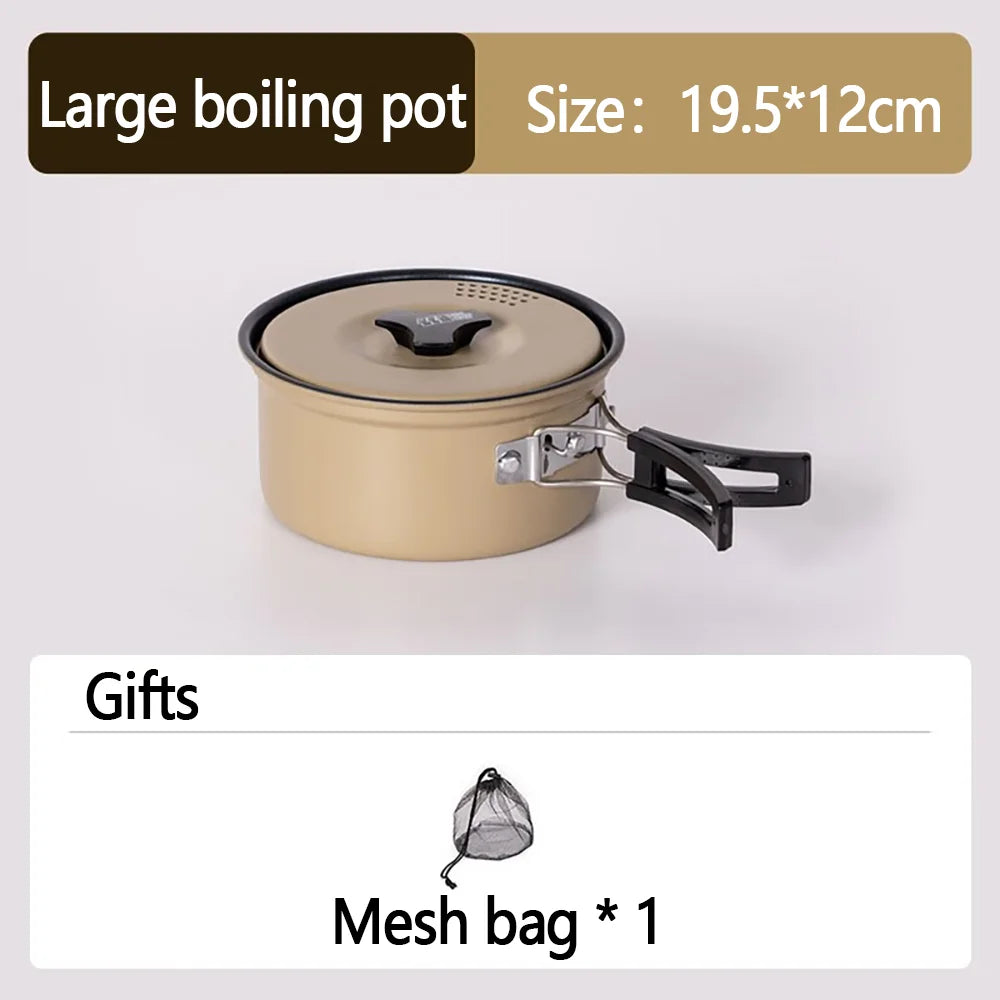Eco-Friendly 9-in-1 Portable Camping Cookware Set – Lightweight & Durable