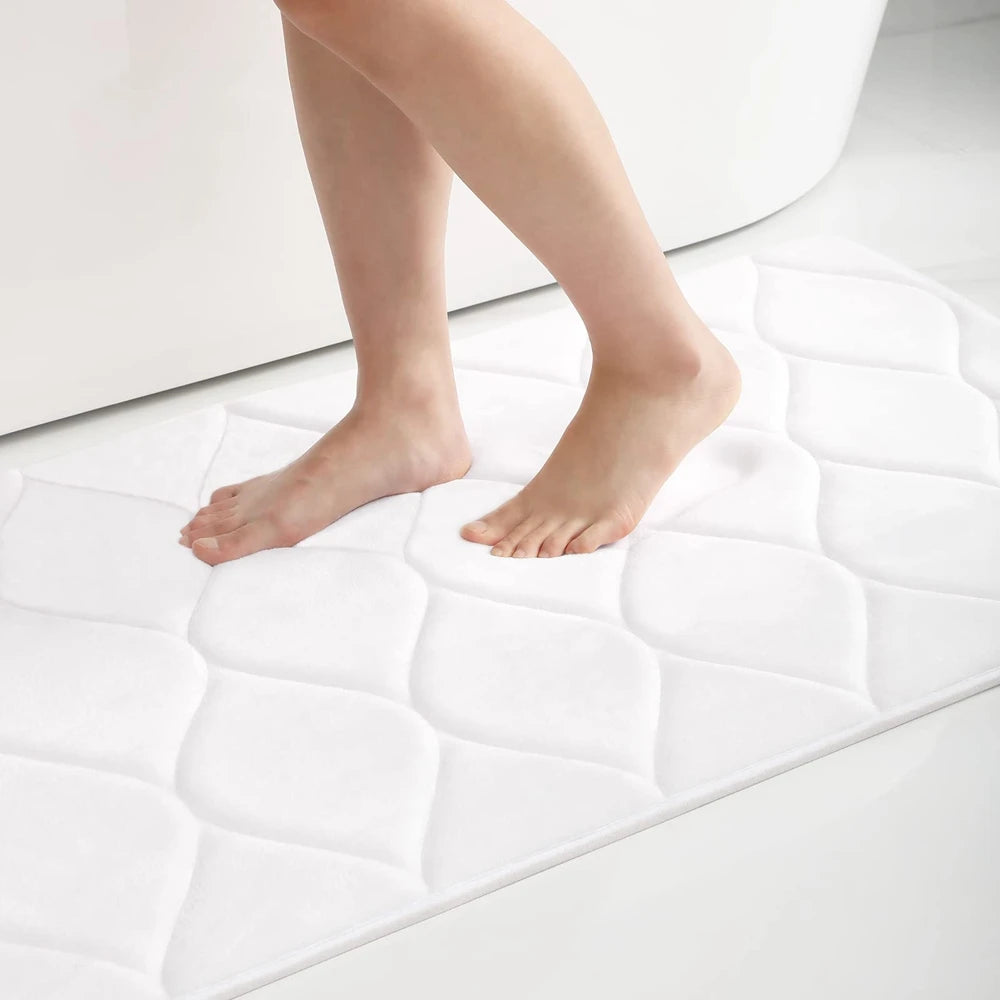 Homaxy Memory Foam Bath Mat – Soft Non-Slip Absorbent Bathroom Rug