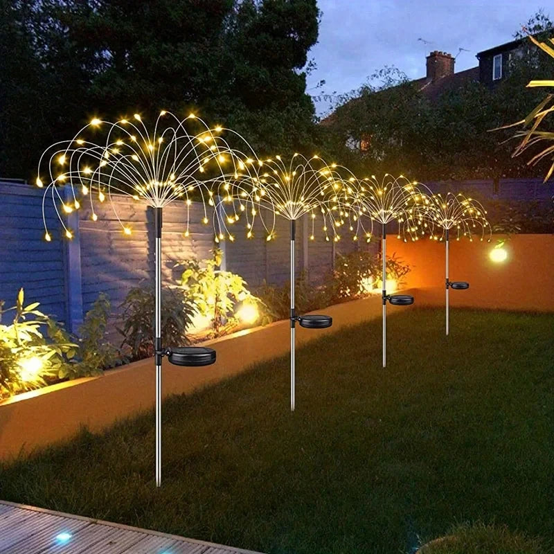 Solar LED Garden Lights Copper Wire DIY Holiday Waterproof Outdoor Decor
