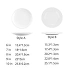Round White Melamine Dish – Durable Plate for Home, Restaurant, Kitchen