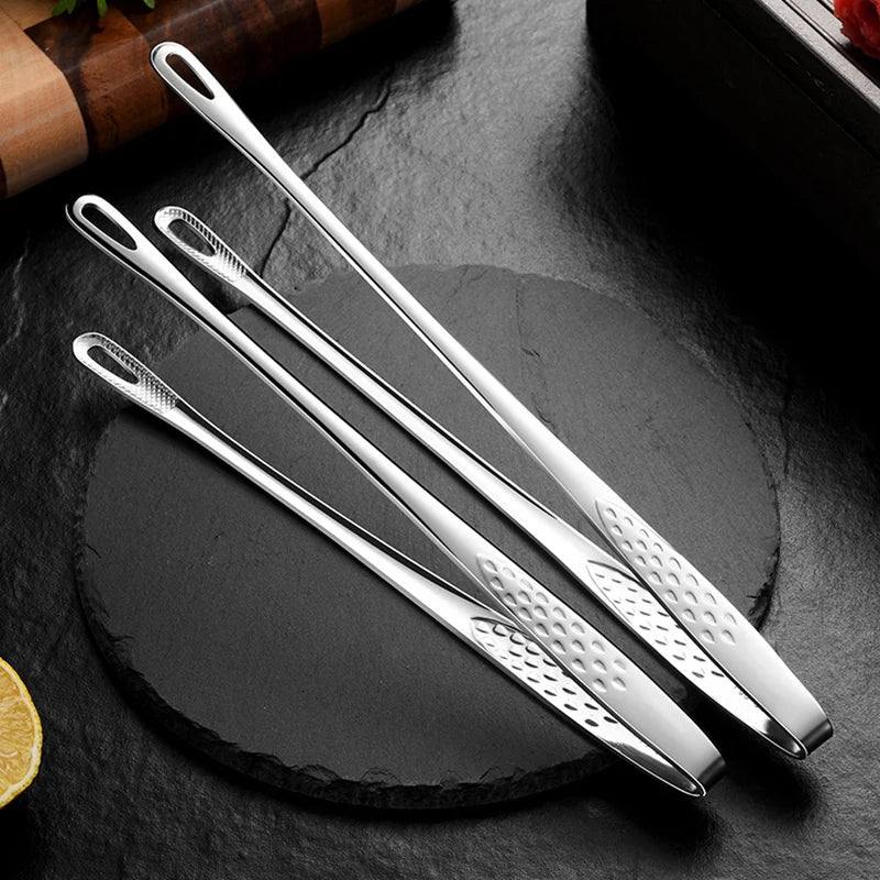 2-Piece 304 Stainless Steel Kitchen Tongs Set – 24cm & 28cm
