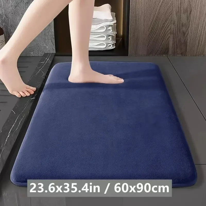 Absorbent Coral Velvet Bathroom Mat – Non-Slip Anti-Skid Floor Mat for Bathroom & Home