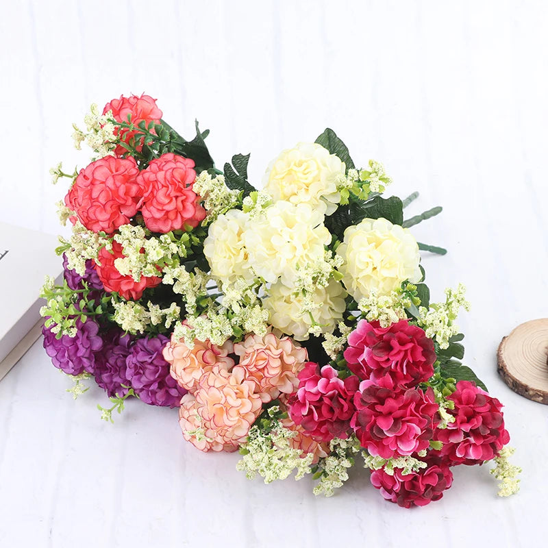 Artificial Silk Flower Bouquet – 28cm Hydrangea