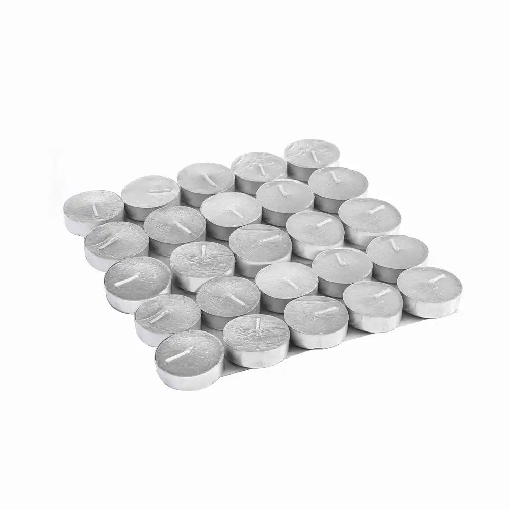 50-Pack Unscented White Tealight Candles – Smokeless & Multi-Purpose