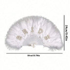Elegant Bridal Feather Fan Wedding Party Accessory Decorative Fan