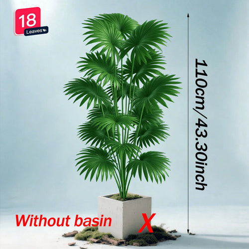 43.3" Artificial Palm Tree Large Tropical Plant Indoor Outdoor
