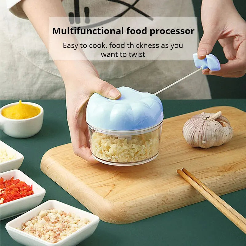 Manual Garlic Masher – Stainless Steel Kitchen Tool for Mincing, Potato Mashing & Ricing
