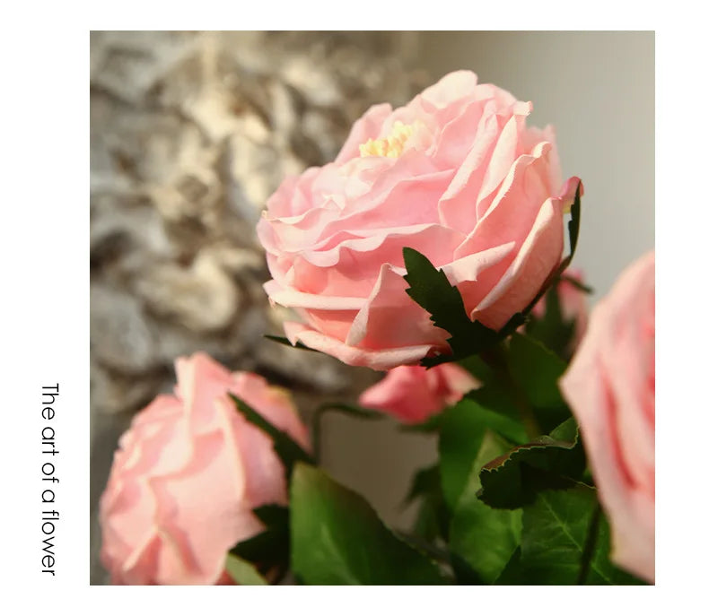 45cm Artificial Silk Rose Flower Indoor Home Decor for Events