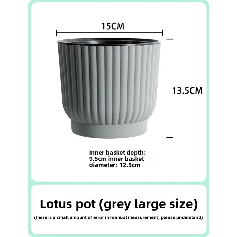 Self-Watering Resin Succulent Planter Pot
