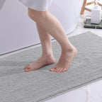 Homaxy Chenille Bathroom Mat – Non-Slip Dirt & Water Absorbent Microfiber Rug
