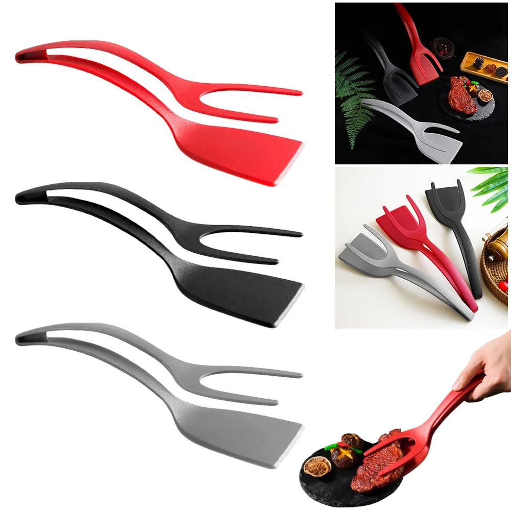 2-in-1 Steak Shovel & Pancake Spatula – Food Clip Kitchen Tool