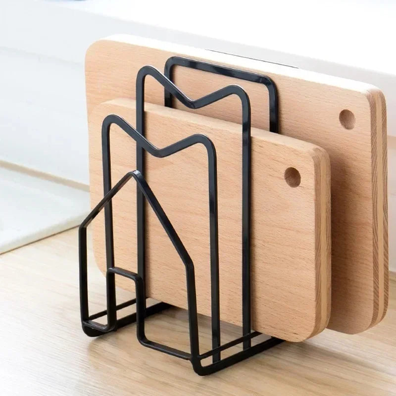 Aluminium & Iron Pot Lid Holder – Waterproof Kitchen Organizer