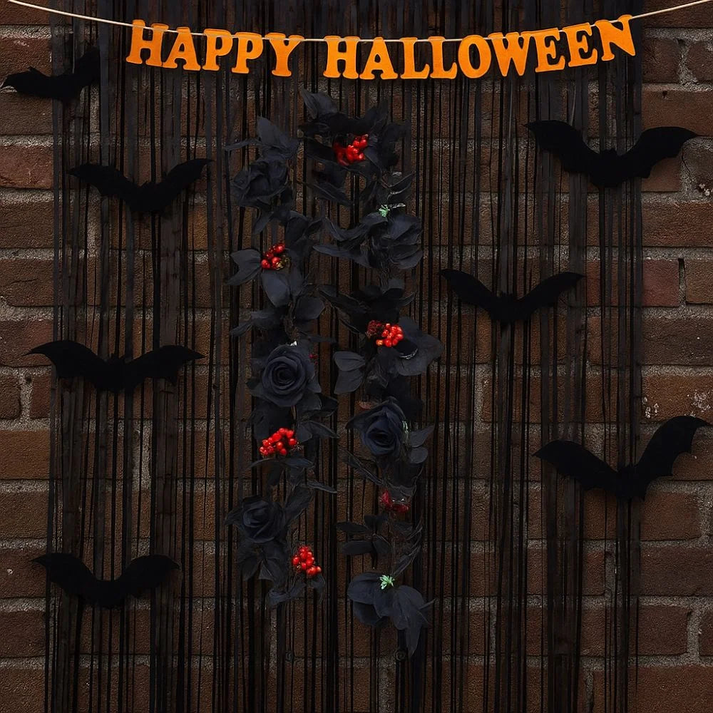 175cm Halloween Rose Leaf Vine Decor