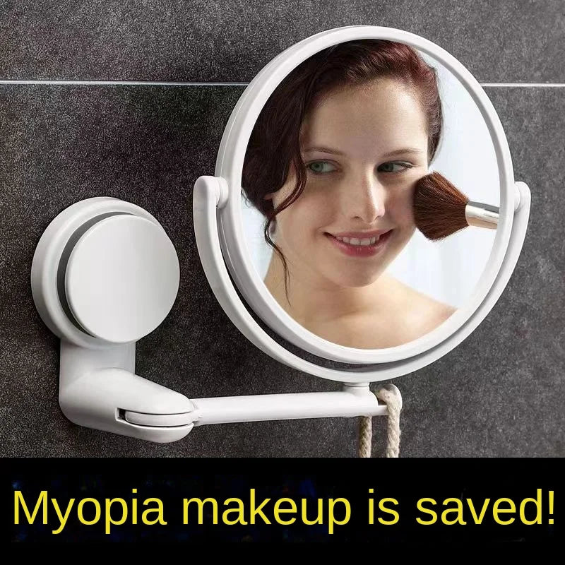 360-Degree Rotating HD Makeup and Shaving Mirror for Precision Grooming