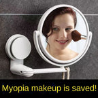 360-Degree Rotating HD Makeup and Shaving Mirror for Precision Grooming