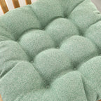 Plaid Knit Seat Cushion Cotton Filling Handmade Removable Washable