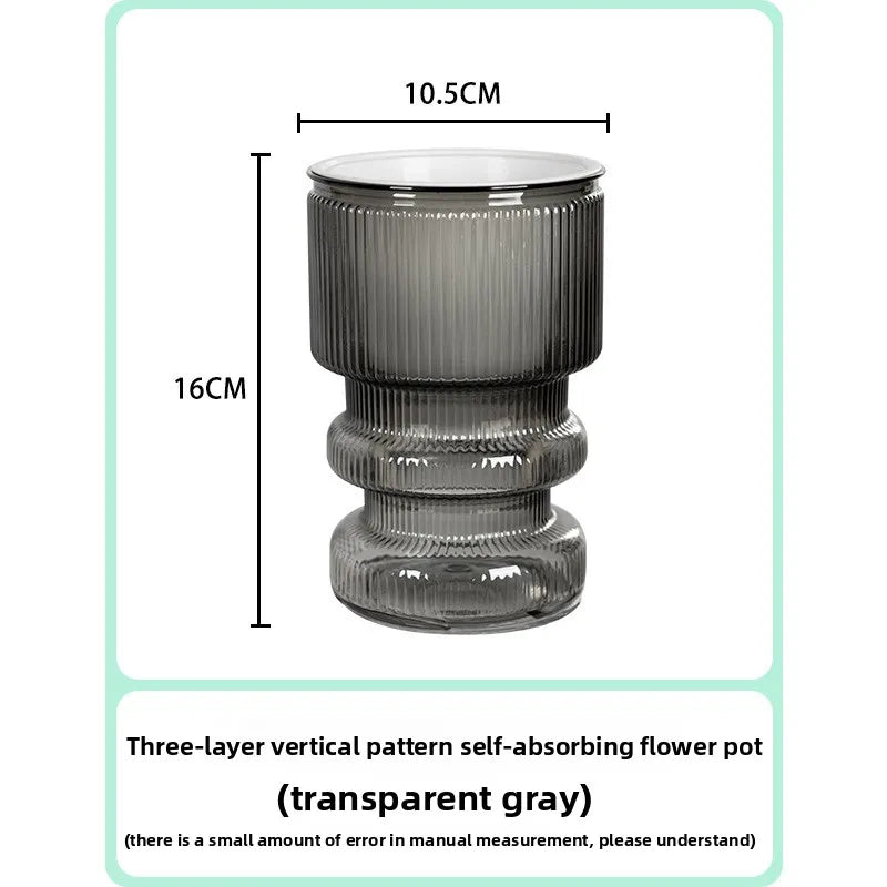 Self-Watering Transparent Plastic Succulent Pot