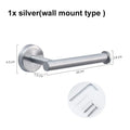 Black Stainless Steel Toilet Paper Holder Self-Adhesive Bathroom Tissue Rack