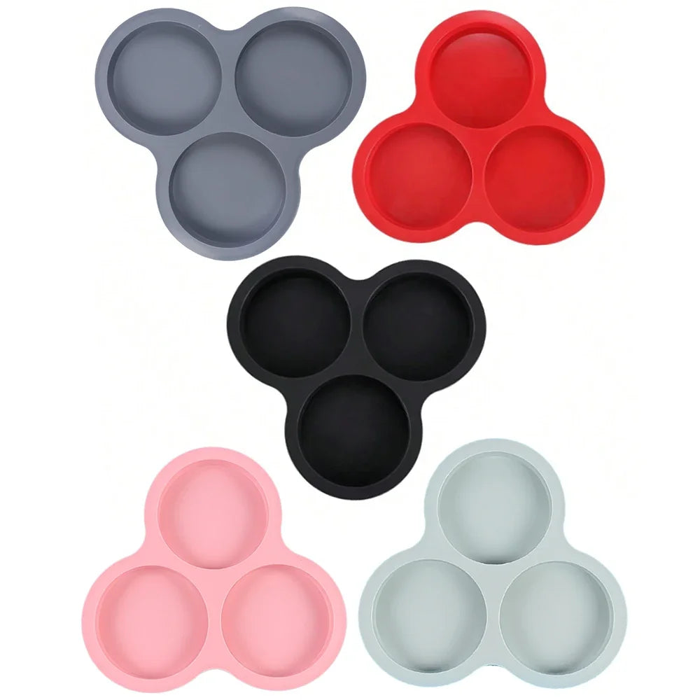 3-Hole Silicone Muffin & Egg Mold – Heat Resistant Bakeware