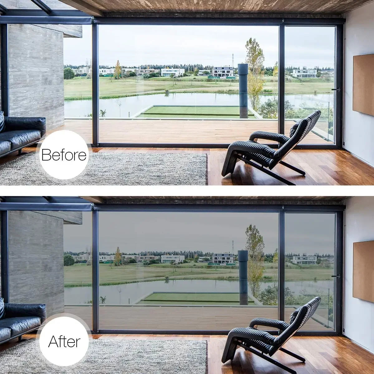 Silver One Way Mirror Window Film Heat Insulation Glass Tint