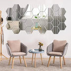 Elegant Hexagon Acrylic Mirror Wall Stickers for Stylish Home Decor