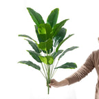 1pc Artificial Large Tropical Palm / Banana Leaves – Real Touch Monstera Style