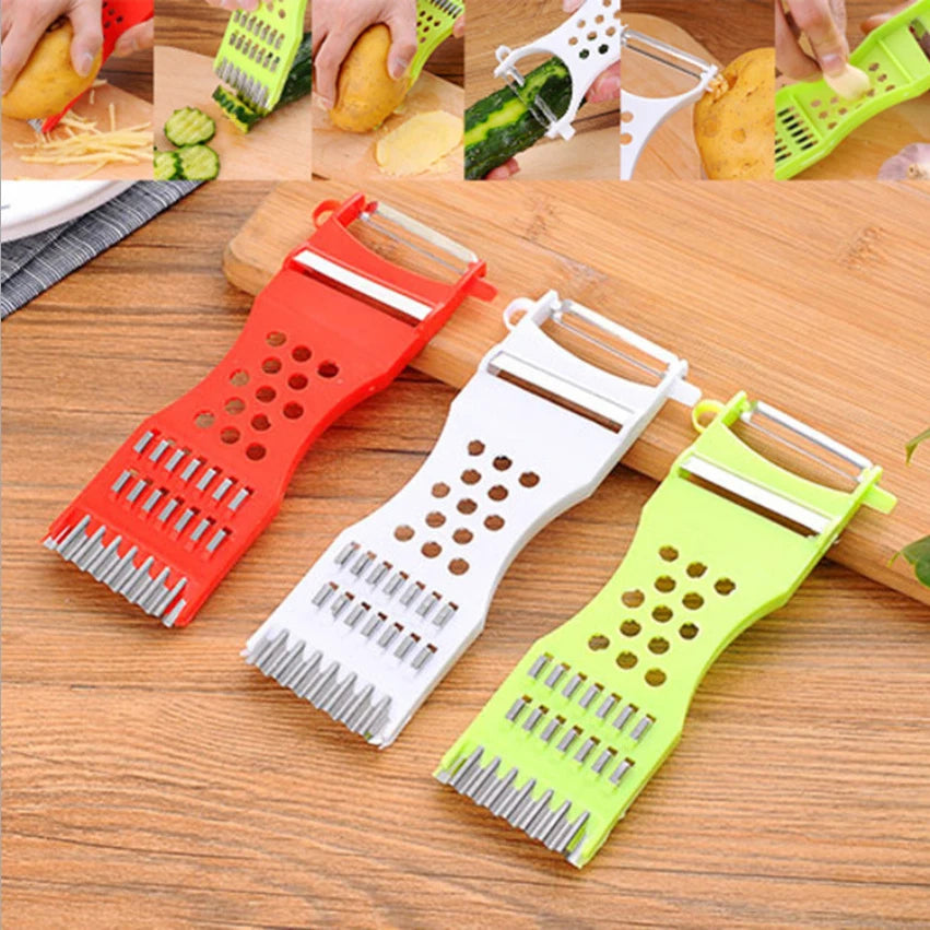 Stainless Steel Vegetable & Fruit Grater & Peeler – Eco-Friendly, Durable, Random Colour