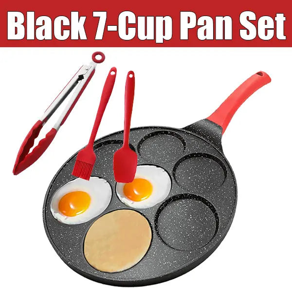 7-Cup Nonstick Mini Pancake & Omelet Pan – Multi-Section Breakfast Griddle