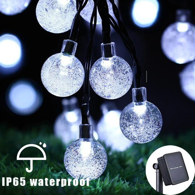 Solar LED Ball String Lights 5M IP65 Waterproof Holiday Decor